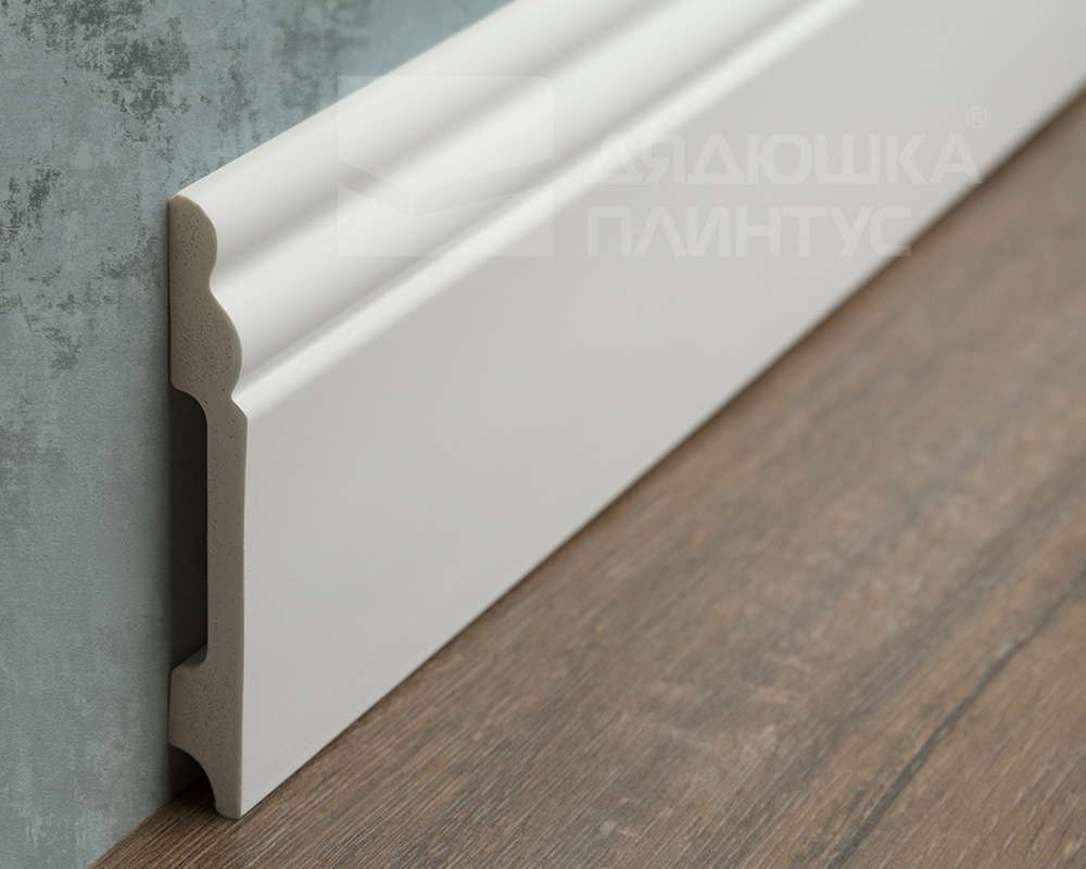 Плинтус из полистирола высокой плотности Волшебная Палочка 100*13*2000. MSPOL 103 Белый под покраску