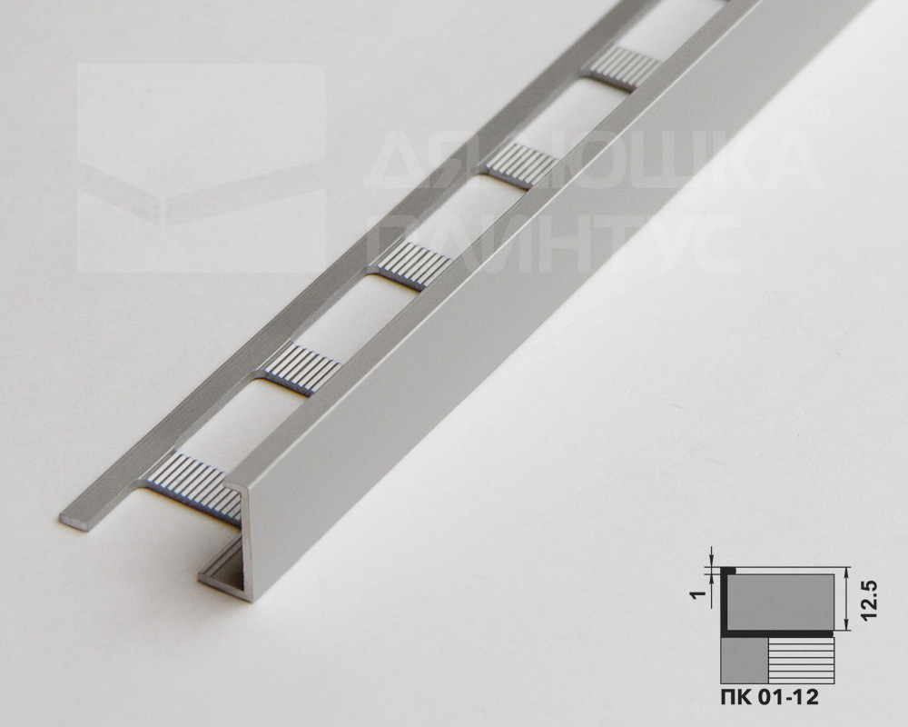 Профиль окантовочный ПК 01-12.2700.01л Серебро