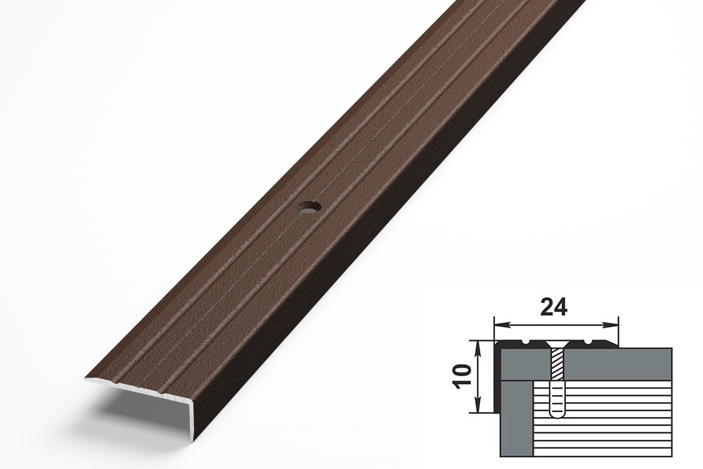 Порог угловой ПУ 01.1800.03 Шоколад