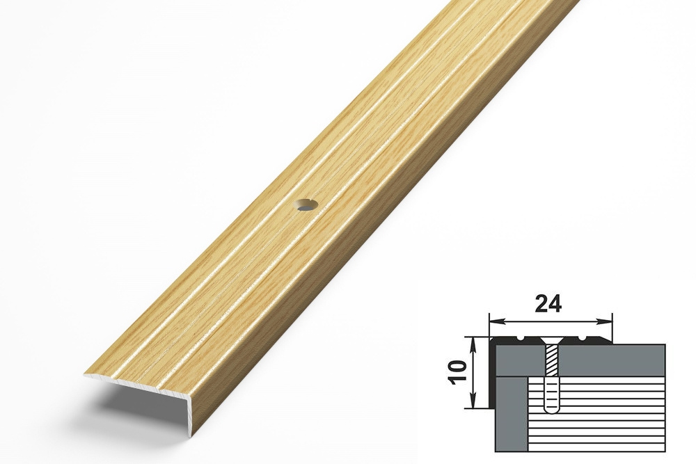Порог угловой ПУ 01.2700.282 Дуб светлый