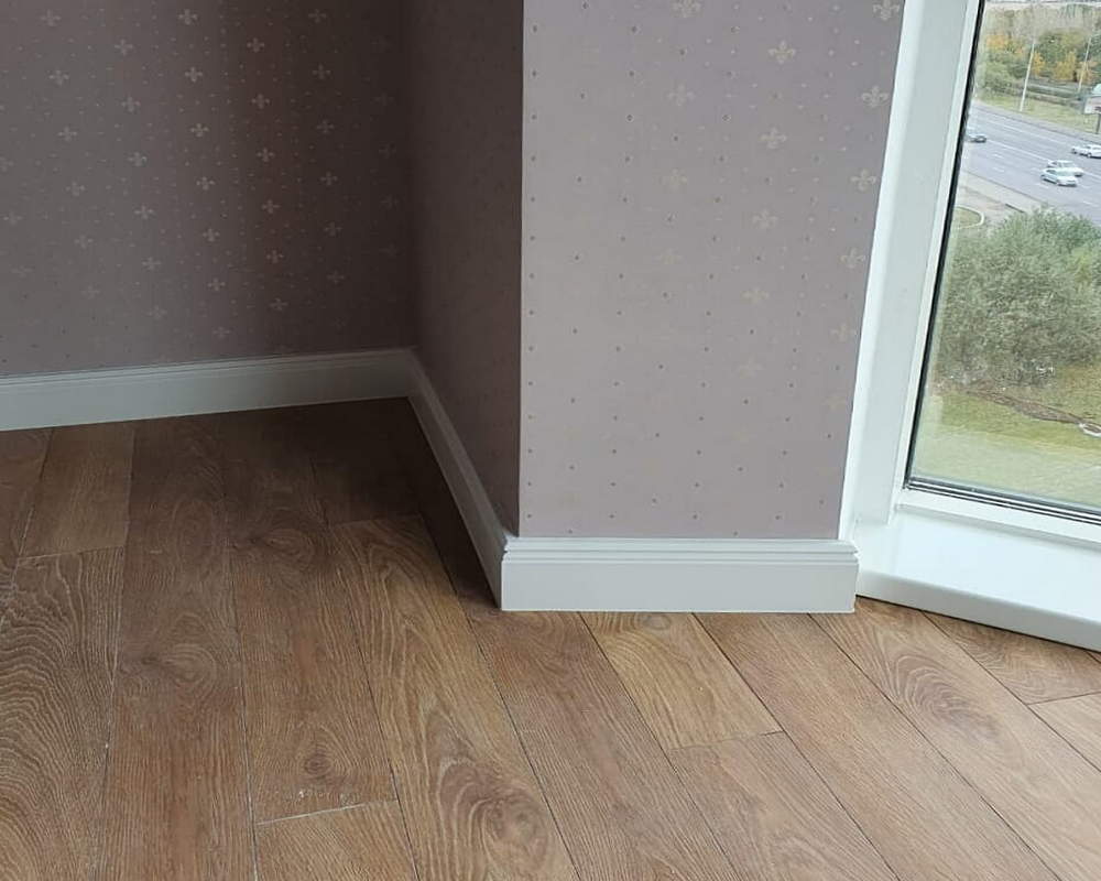 Плинтус ХДФ Dollken Cubu Hamburg Style 80мм х 2,5 м 5012 Белый