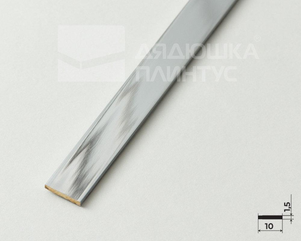 PVL87-02 Полоса латунь хромированная 10мм *2.7м