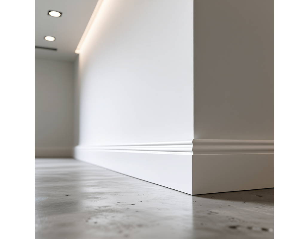 Плинтус из полистирола высокой плотности HI WOOD B180V2 180мм х 24мм х 2,0м.