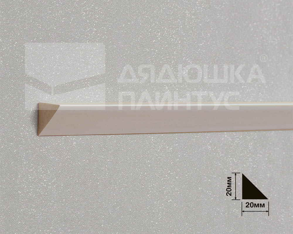 Молдинг из полистирола высокой плотности HI WOOD TR20 20мм х 20мм х 2,0м.