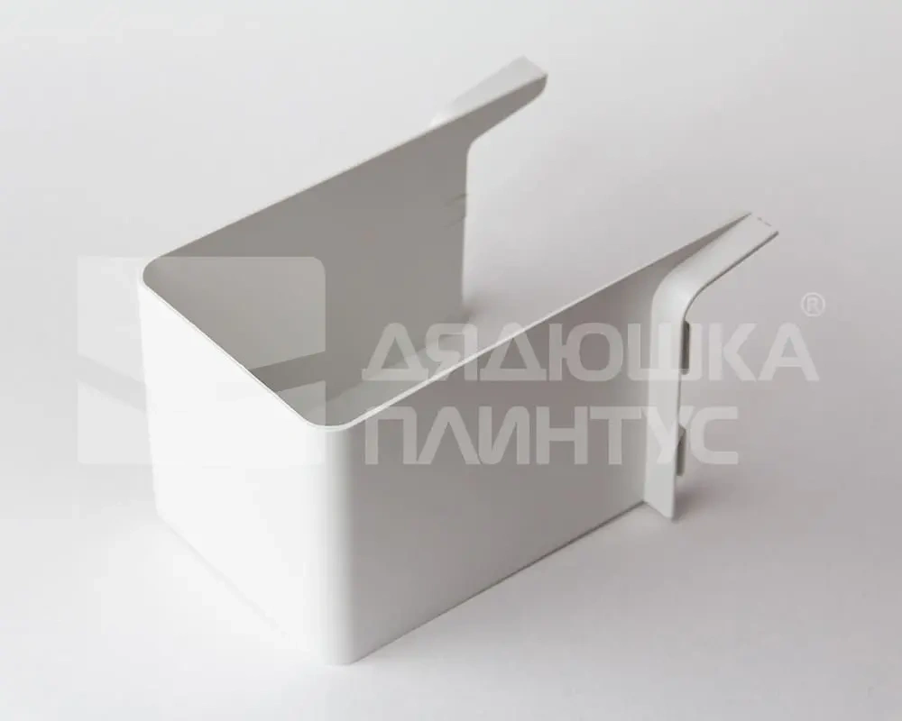 Короб маскировочный для плинтуса ПВХ Аква 100*160*95мм Белый