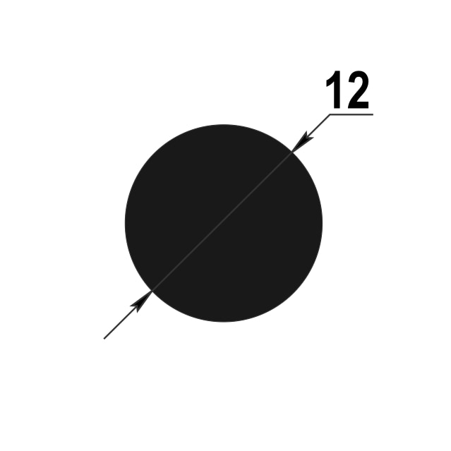 Штанга круглая 12 мм ШКр 12.2000.504л Бронза. Цена за 5 штук.