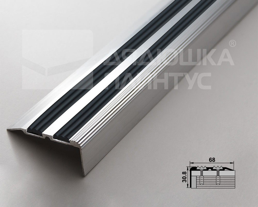 Порог угловой ПУ 07.900.001ч Алюминий