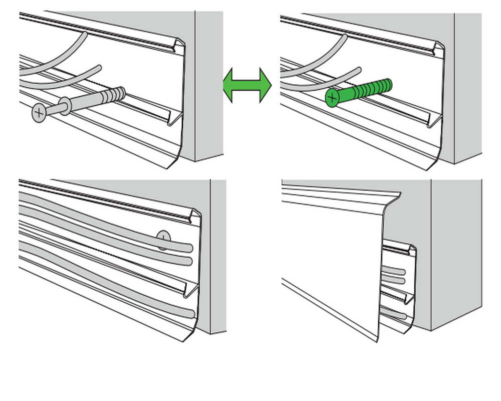 Плинтус ПВХ   MAGIC STIСK 77мм 2,2 м MS115 Орех европейский