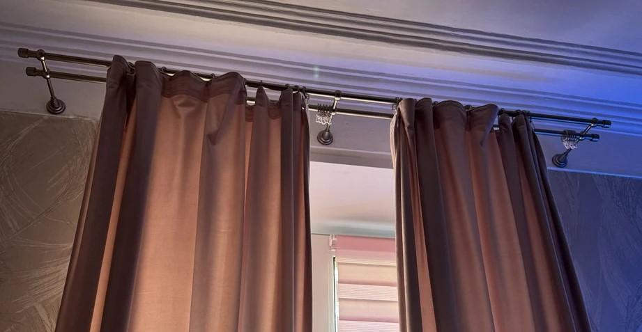 Карниз двухрядный кованый УЮТ d25мм 2,8м Бронза