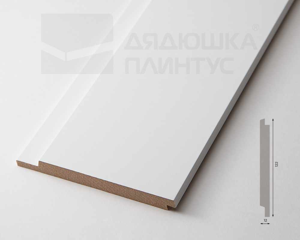 Стеновая панель МДФ. 2760*122*12мм AP122503.91 Белый под покраску