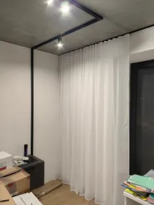 Карниз Шина черный комплект 3-х ряд ПВХ Волшебная палочка 3,0м