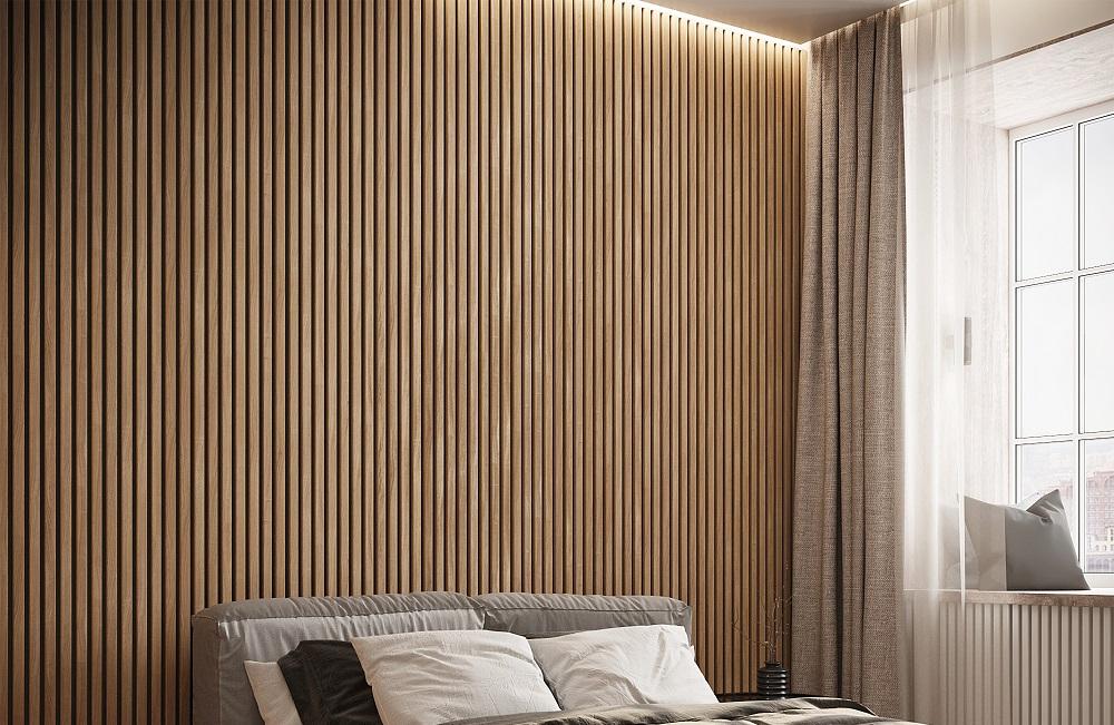 Панель вспененный полистирол ГРЕЙС 3D RAIL 120*2700 мм.  Кедр