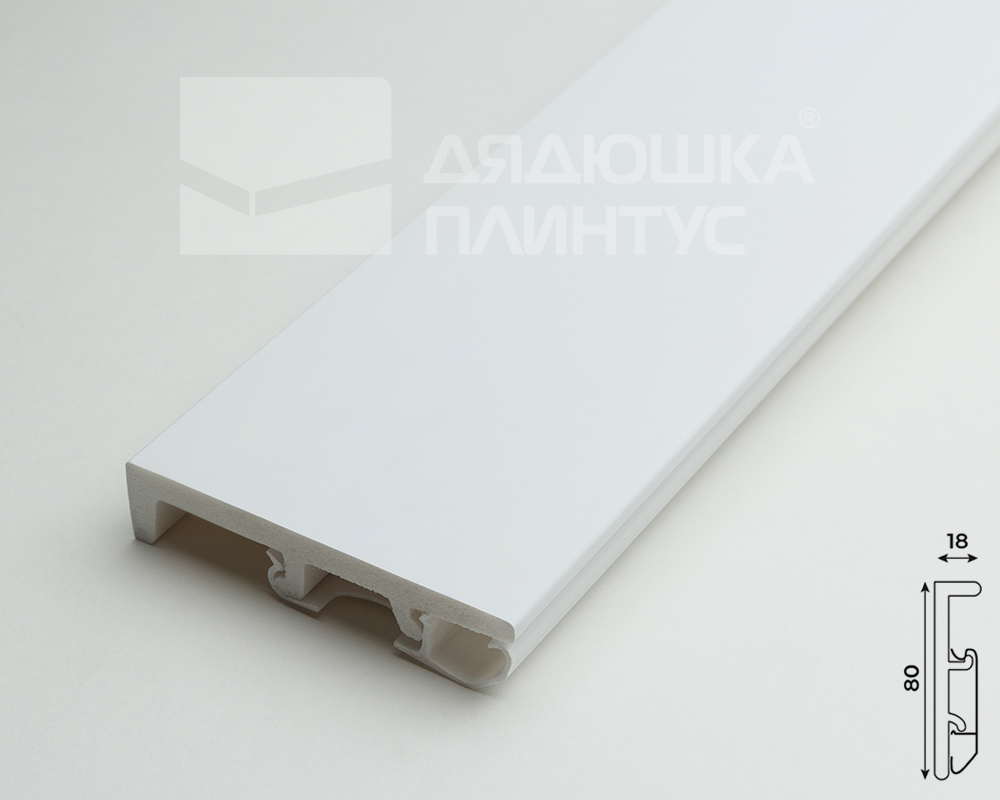 Плинтус Дуэт СОЛИД 1 UHD 58/80 2,0 м, Окраска включена в стоимость