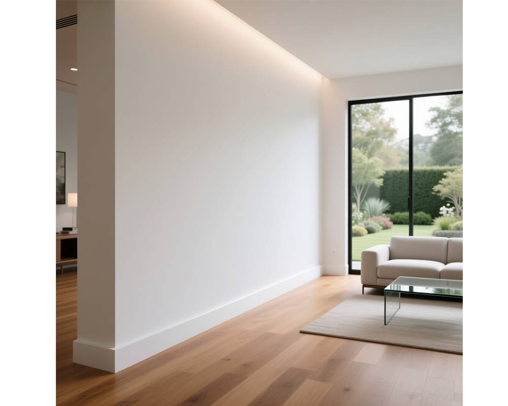 Плинтус из полистирола высокой плотности Волшебная Палочка 58*13*2000. MSPOL 105 Белый под покраску