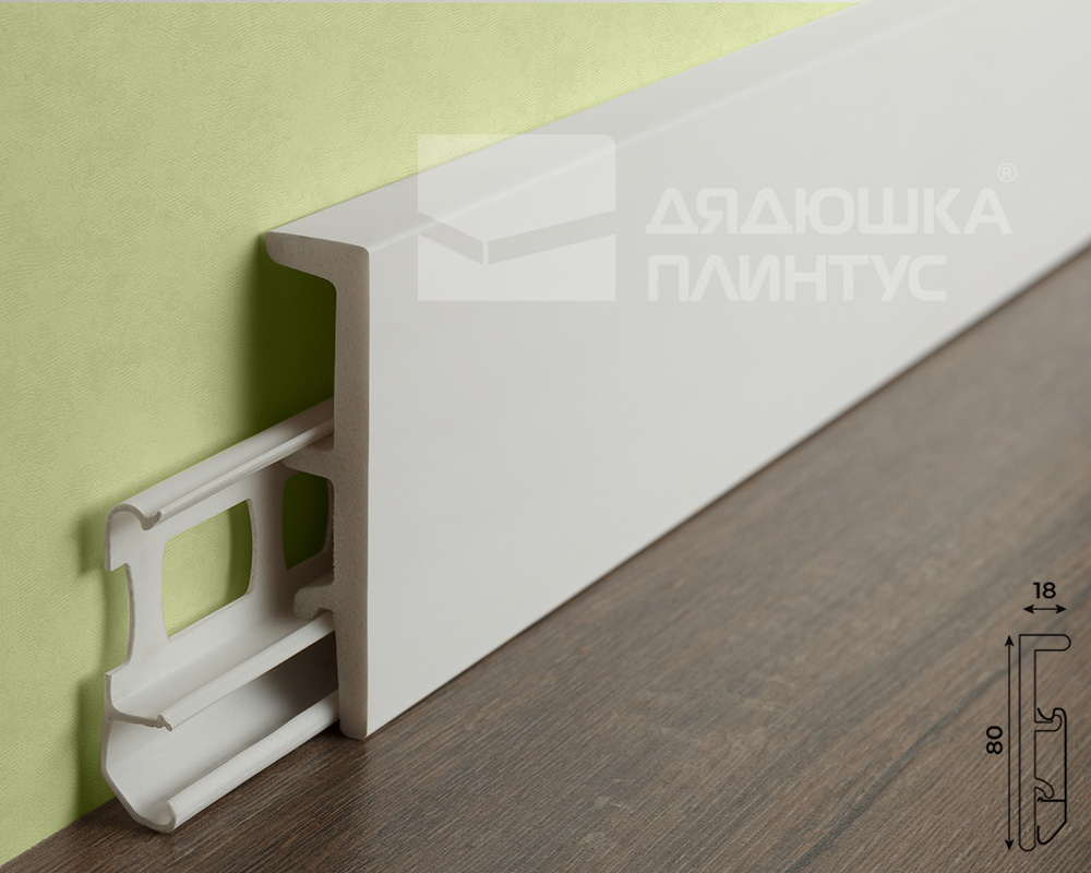 Плинтус Дуэт СОЛИД 1 UHD 58/80 2,0 м, Окраска включена в стоимость