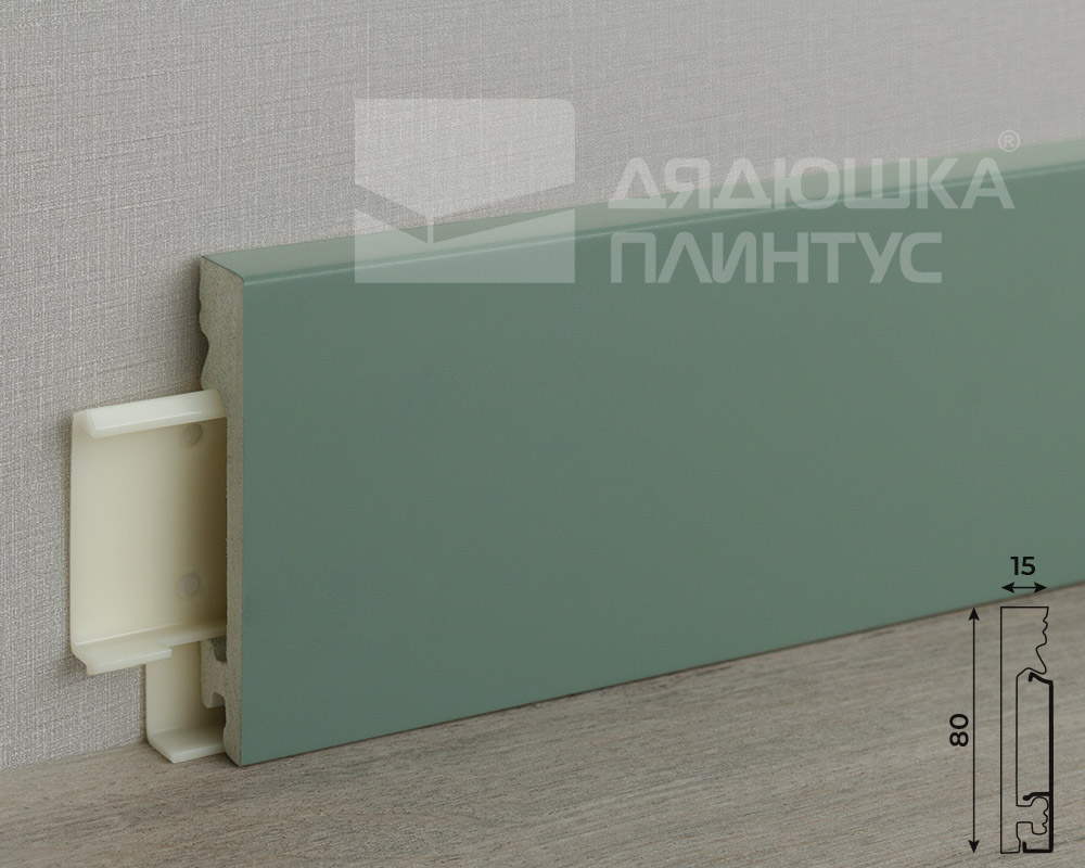 Плинтус из полистирола высокой плотности Волшебная палочка. Окрашенная. 80мм 2м. NCS 2002G