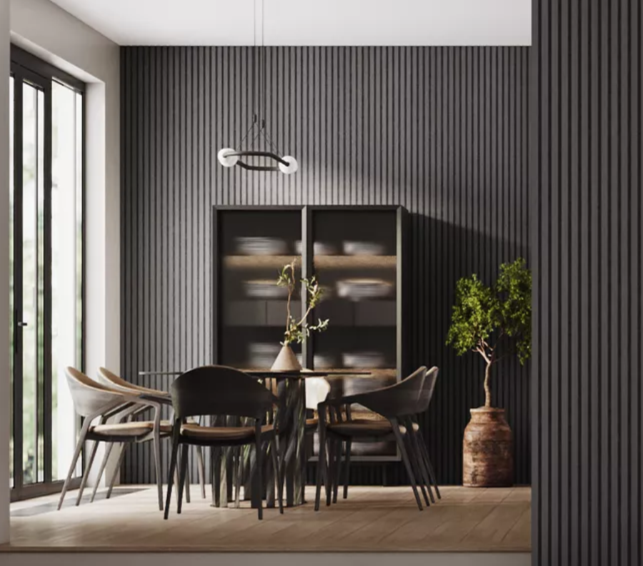 Рейка завершающая с монтажной планкой для панелей МДФ 2,75м L04 Черная