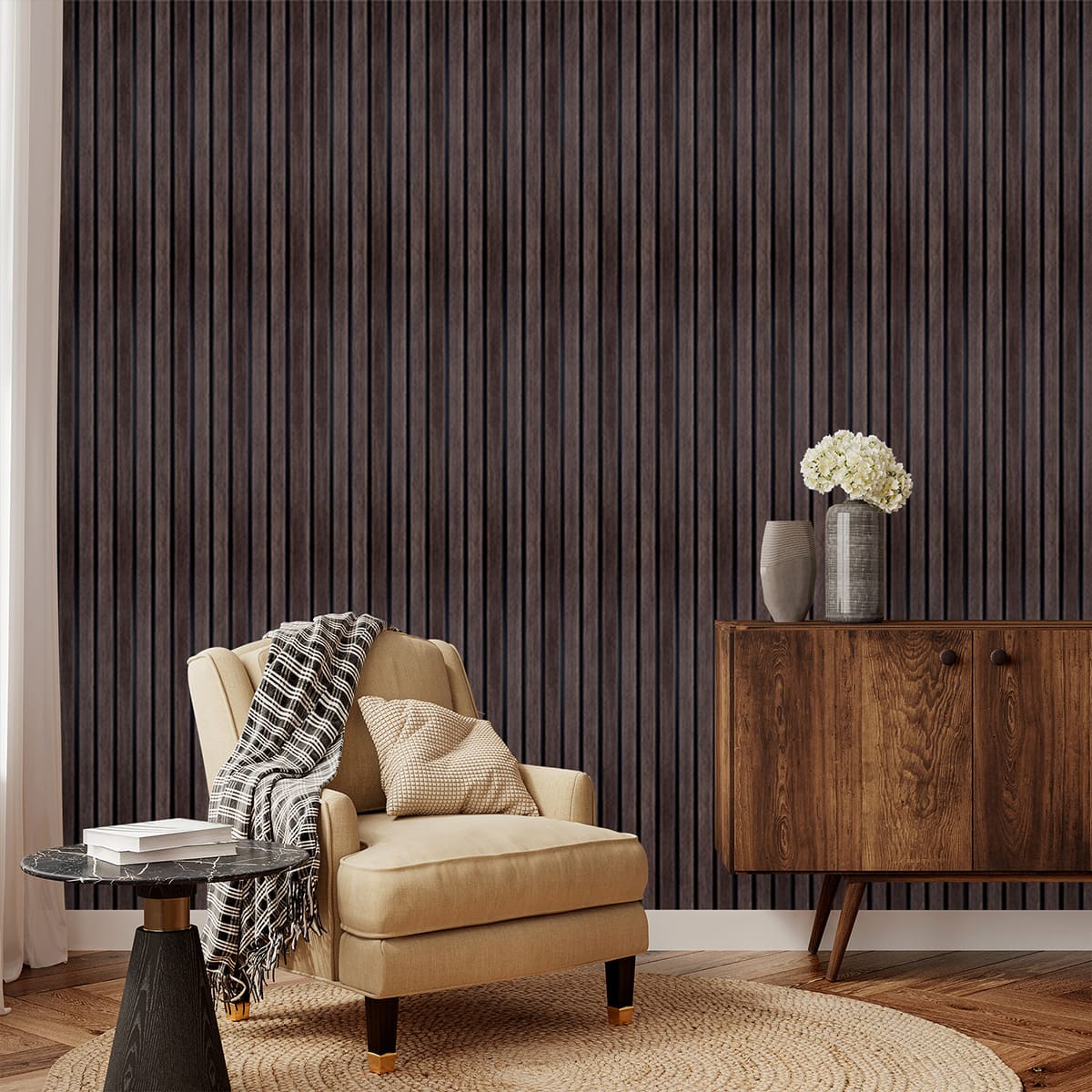 Панель вспененный полистирол ГРЕЙС 3D RAIL 120*2700 мм.  Ятоба