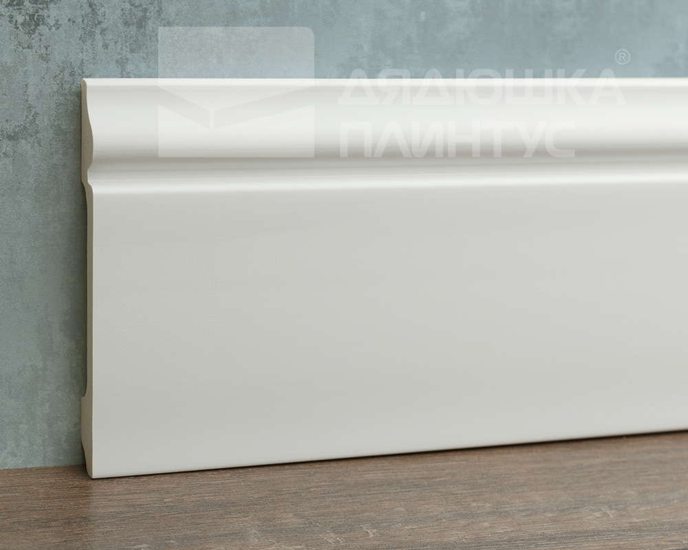Плинтус из полистирола высокой плотности Волшебная палочка MSPOL 110 120*15*2000 Белый под покраску