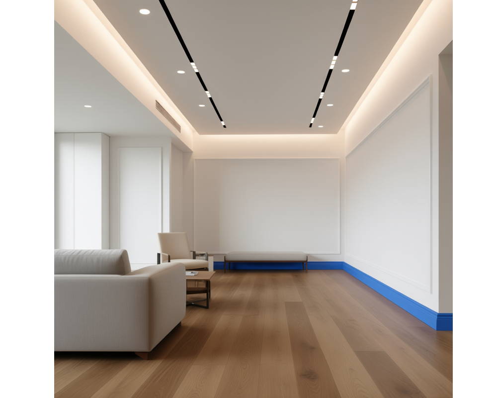 Плинтус из полистирола высокой плотности Волшебная палочка MSPOL 202 80*12*2000 мм Белый под покраску