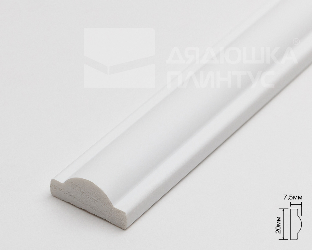 Молдинг из полистирола высокой плотности HI-WOOD D1020 20х7,5мм 2,0м