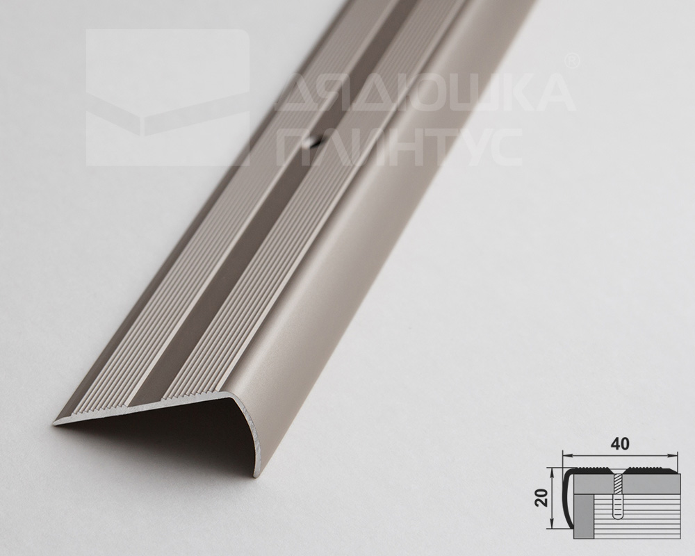 Порог угловой ПУ 06.1800.042л Анод шампань