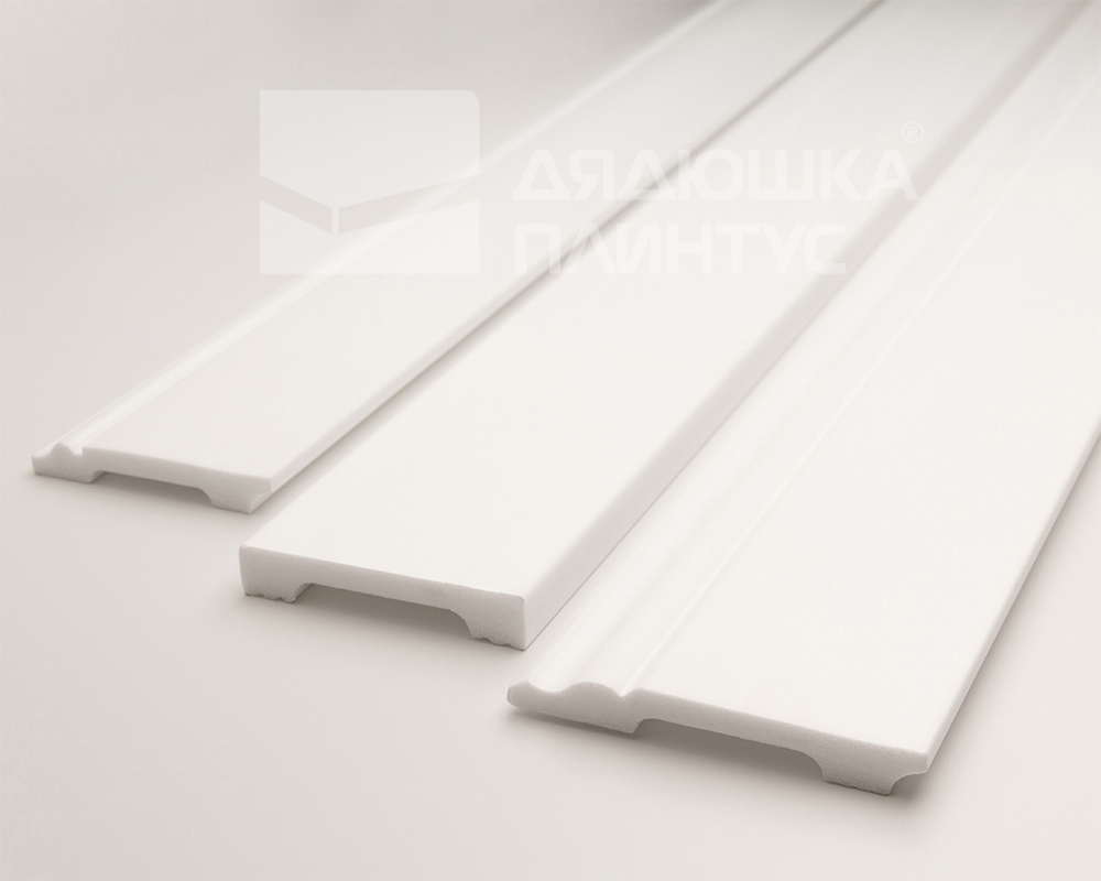 Плинтус из полистирола высокой плотности Волшебная палочка MSPOL 202 80*12*2000 мм Белый под покраску
