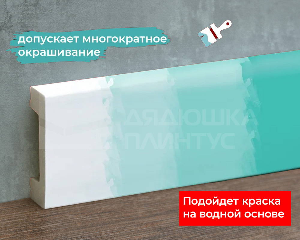Плинтус из полистирола высокой плотности Волшебная Палочка 100*15*2000. MSPOL 104 Белый под покраску