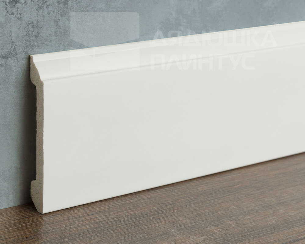 Плинтус из полистирола высокой плотности Волшебная палочка MSPOL 112 80*11*2000 Белый под покраску