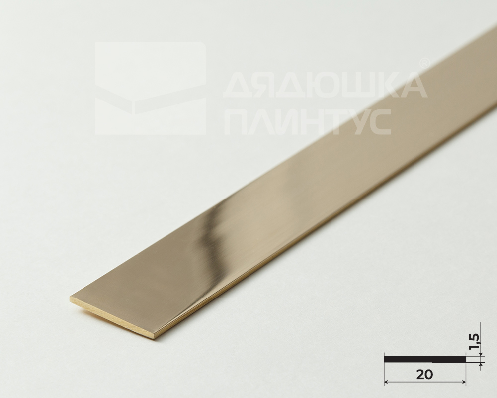 PVL89-01 Полоса латунь полированная 20мм* 2.7м