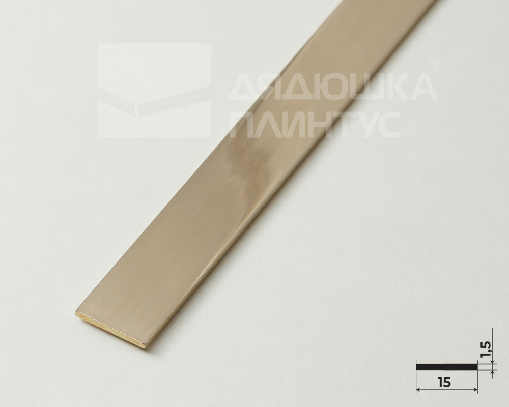 PVL88-01 Полоса латунь полированная 15мм *2.7м