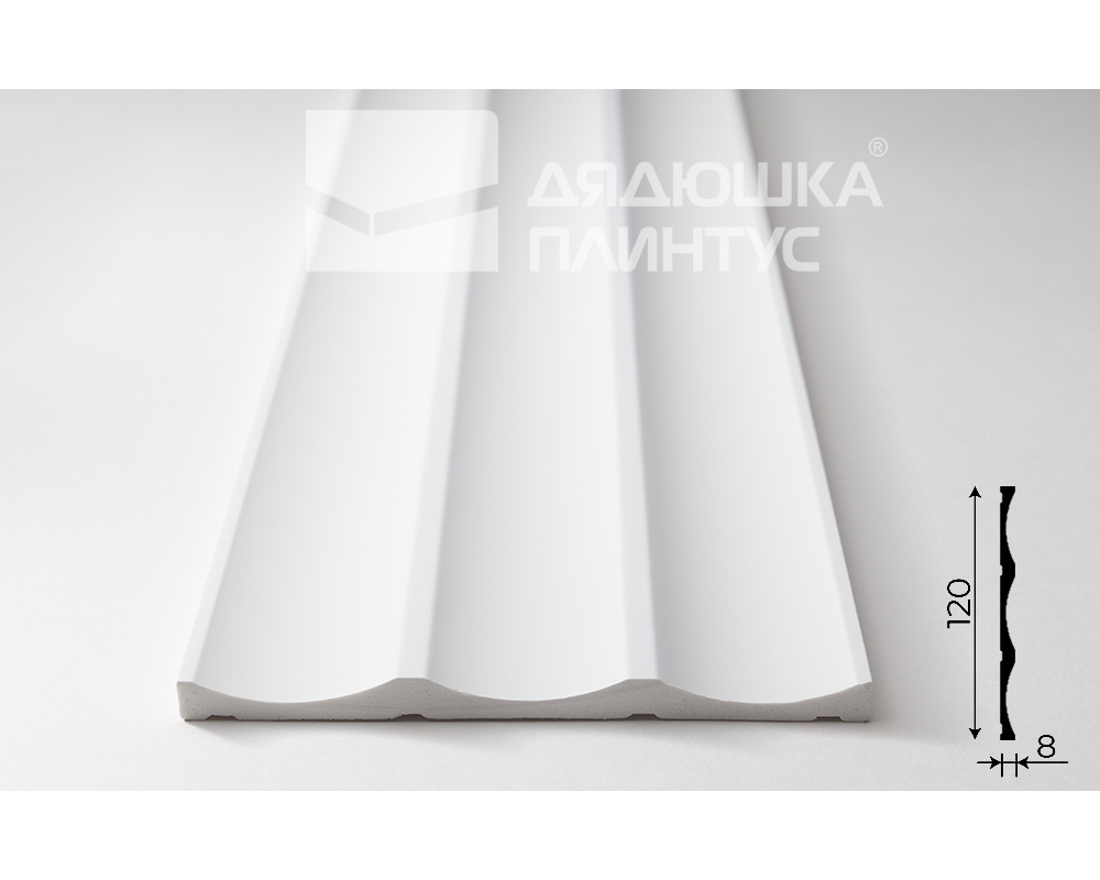 Стеновая панель 3D СОЛИД 4 UHD 06/120 120*2800 белая