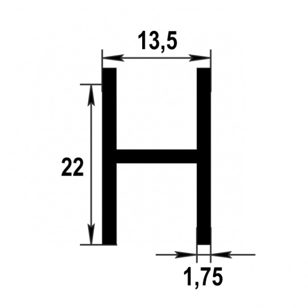 Двутавр 22х13,5х22 мм Дт 03.2000.504л Бронза. Цена за 5 штук.