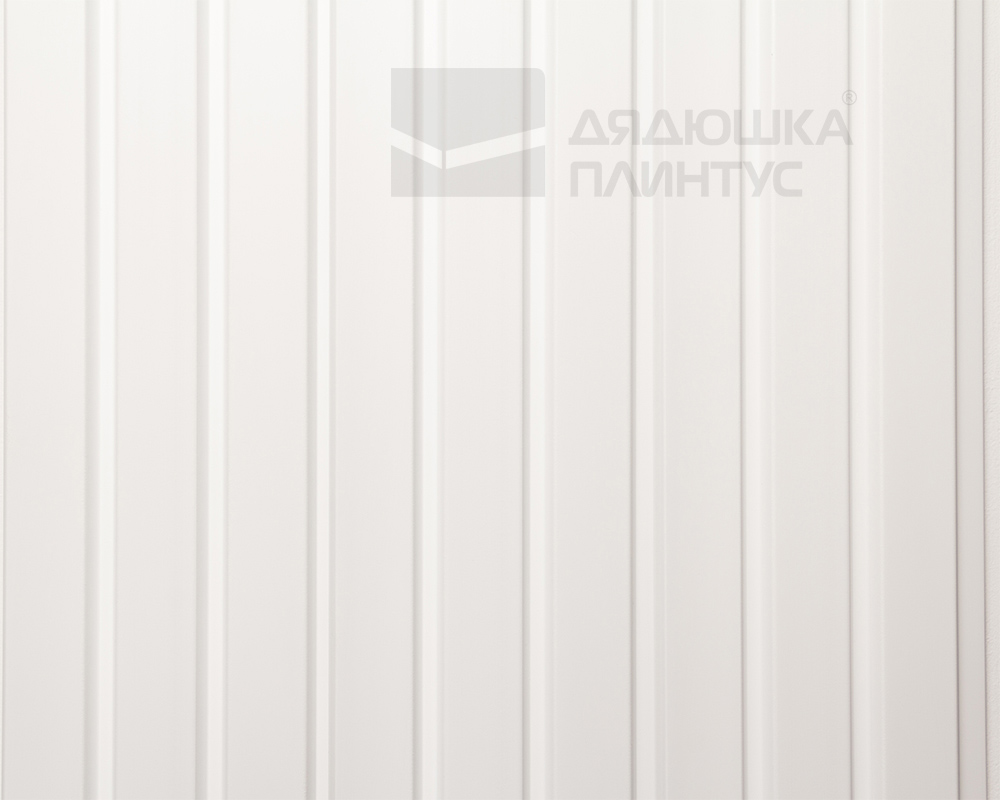 Стеновая панель Волшебная Палочка 101. 2700*120*12 мм Белая под покраску