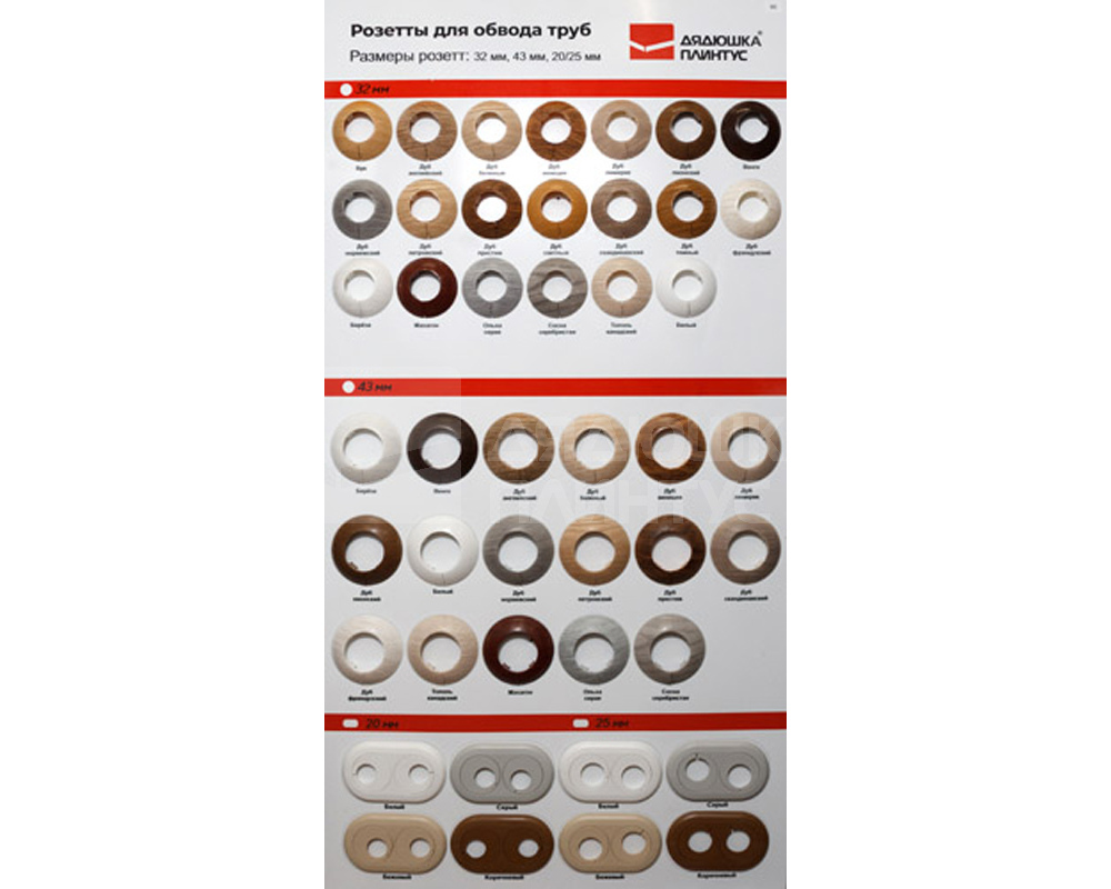 Розетта для труб ПВХ Cezar D22 M137 Дуб риверсайд