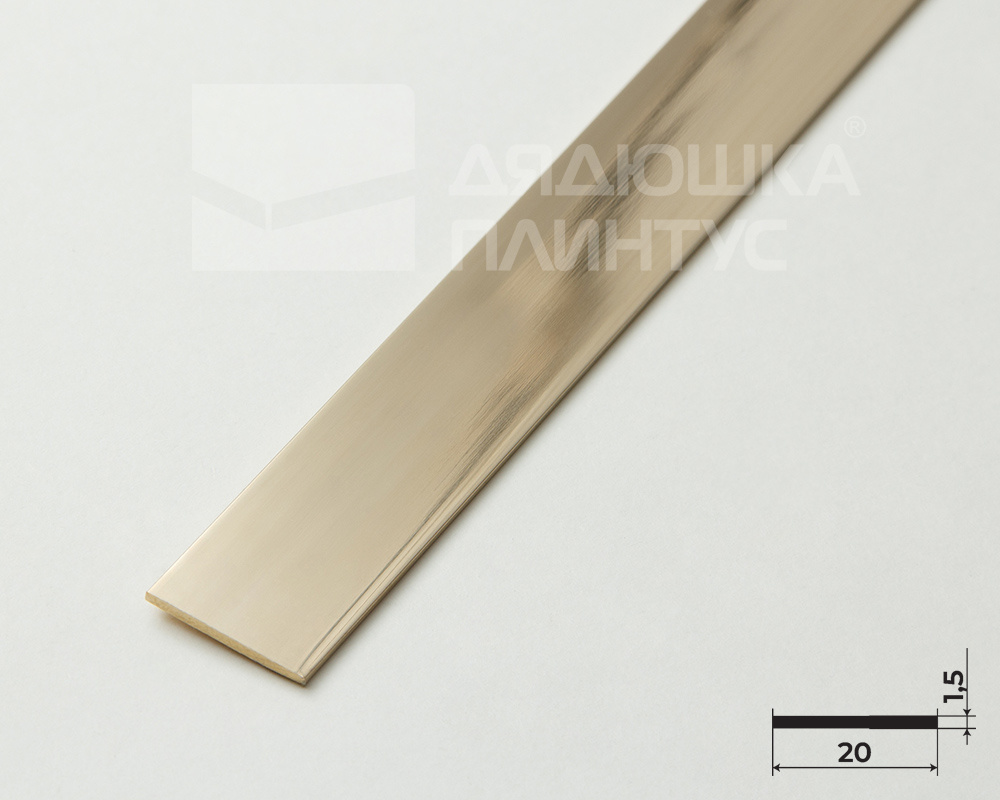 PVL89-01 Полоса латунь полированная 20мм* 2.7м