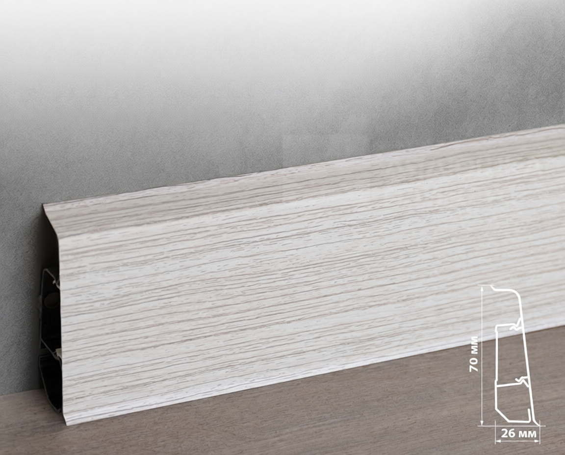 Плинтус ПВХ Волшебная палочка 70мм Home 2,2м 7006