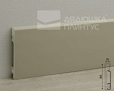 Плинтус из полистирола высокой плотности Волшебная Палочка. Окрашенная. 80мм 2м. NCS 4005-Y20R